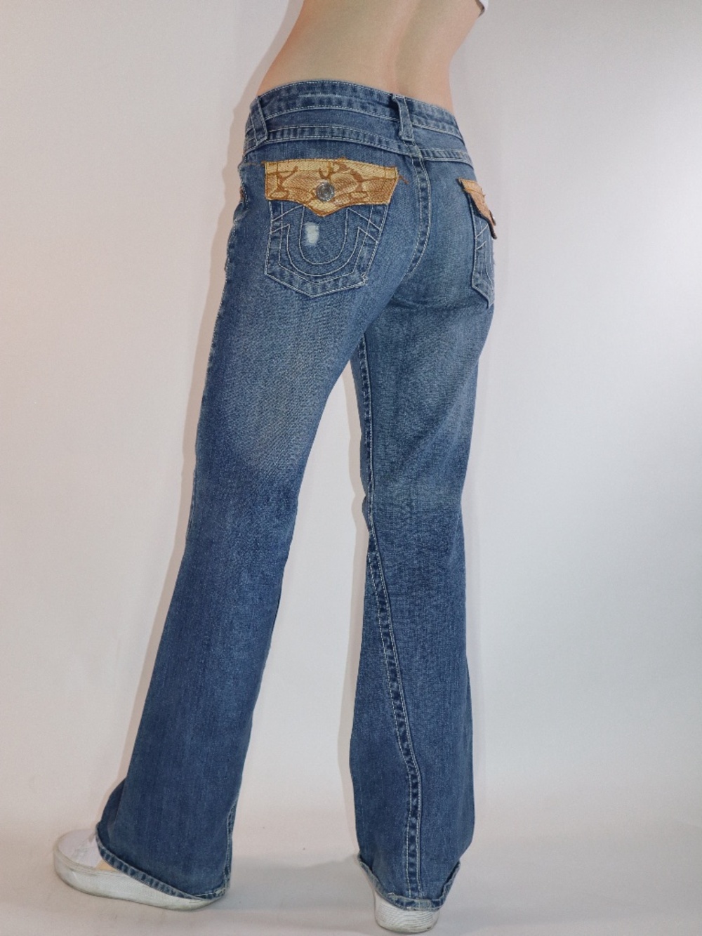 True Religion Snakeskin detail jeans